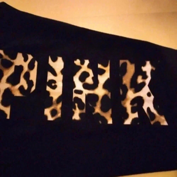 VS PINK leopard leggings- medium like new - Picture 3 of 5